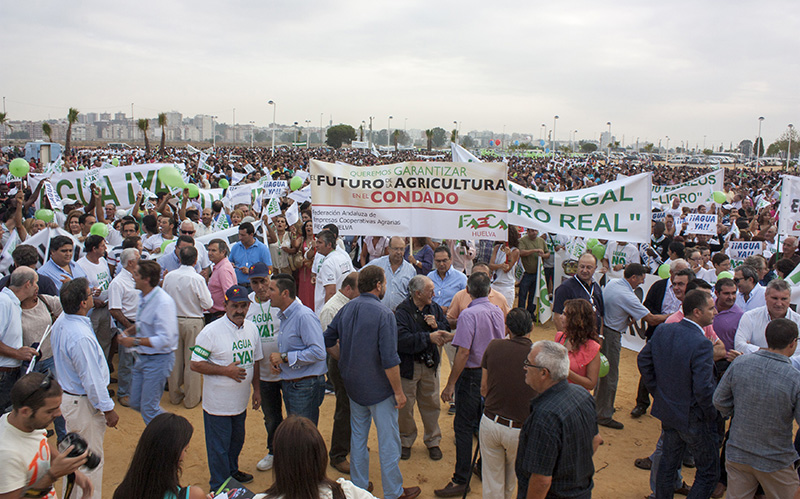 Manifestación de agricultores de Huelva